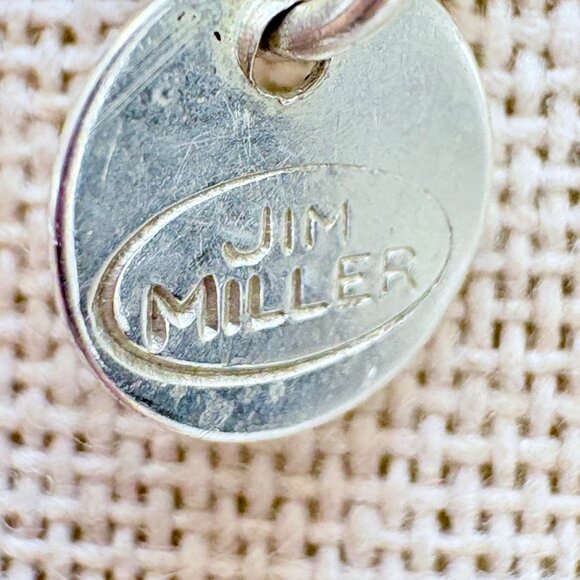 Rare Jim Miller Solid Sterling Silver Chain Fancy Link Boxy Design .25" W 22" L - Picture 6 of 11